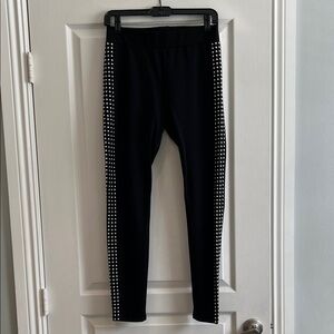 Bar III Black Pull on pants w Silver Accents down both legs quality material